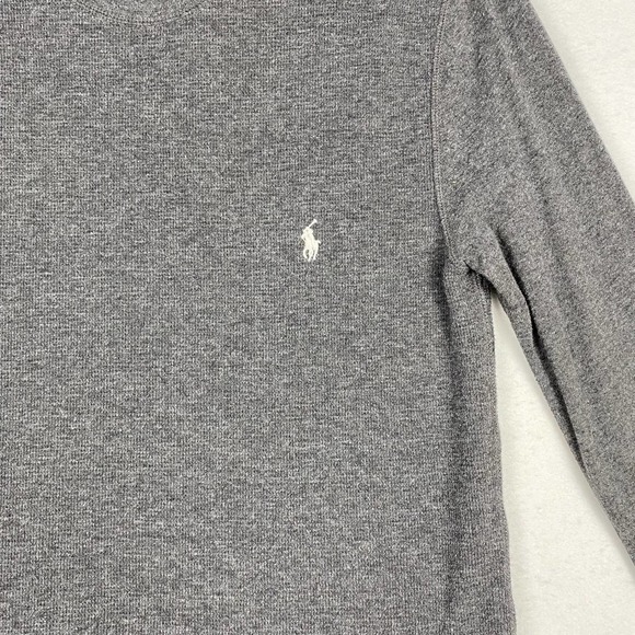 Polo Ralph Lauren Men's Size M Waffle Knit Long Sleeve Crewneck Tee Shirt Preppy - Picture 2 of 7